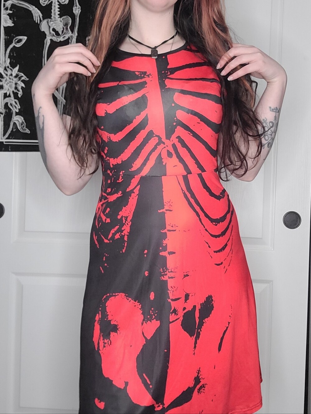Split Skeleton Skater Dress - Picture 4 of 6